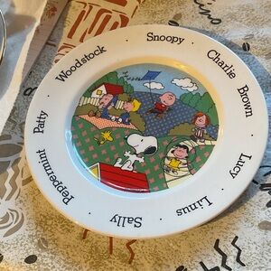 Peanuts Character Plate snoopy vintage